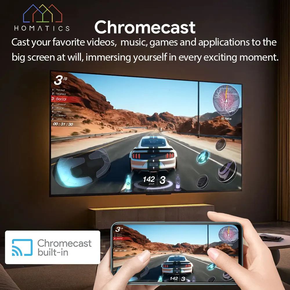 HOMATICS Box R 4K Plus TV Box AndroidTV 14 Netflix Certified Google Amlogic S9