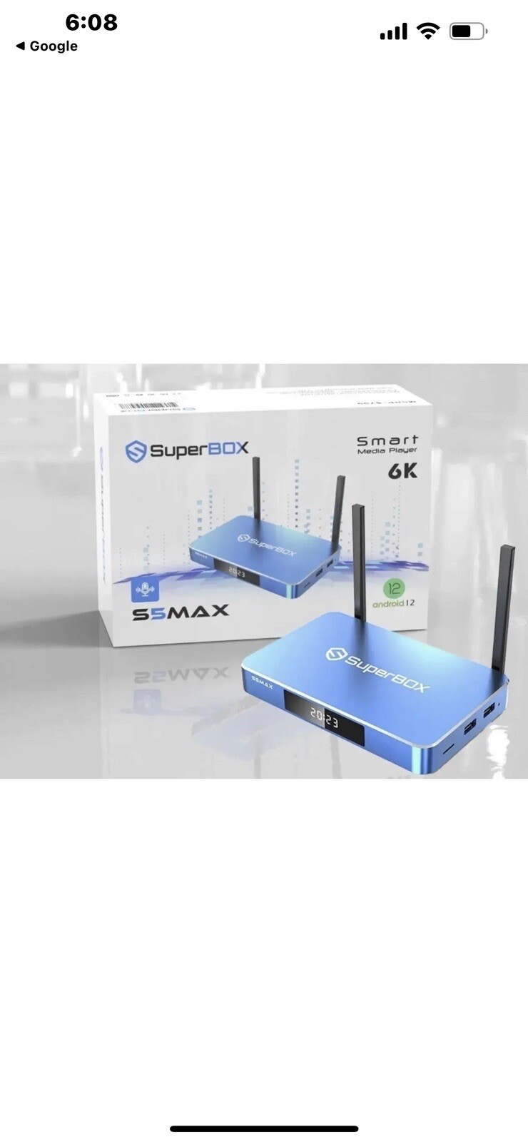 SuperBox S5 MAX Android 12.0 , Bluetooth Voice Command Smart TV Box 6k Ultra HD.