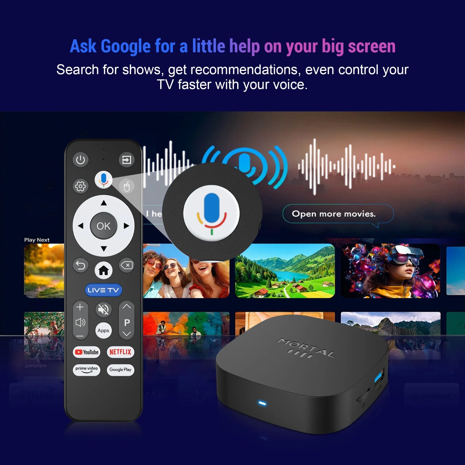 2025 New Android TV Box T1+ Rockchip RK3518 Android 16 8GB RAM 128GB ROM WiFi US