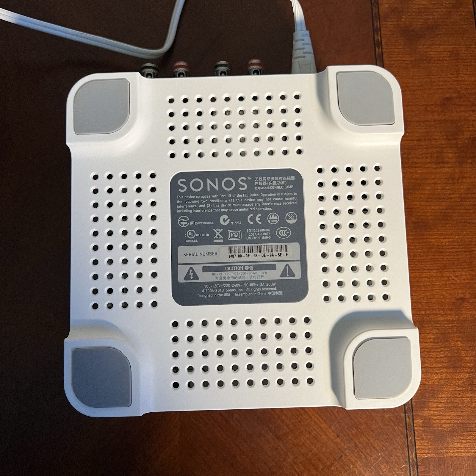 Sonos Connect Amp Gen 1 S1 Digital Media Streamer – White/Gray TESTED WORKS