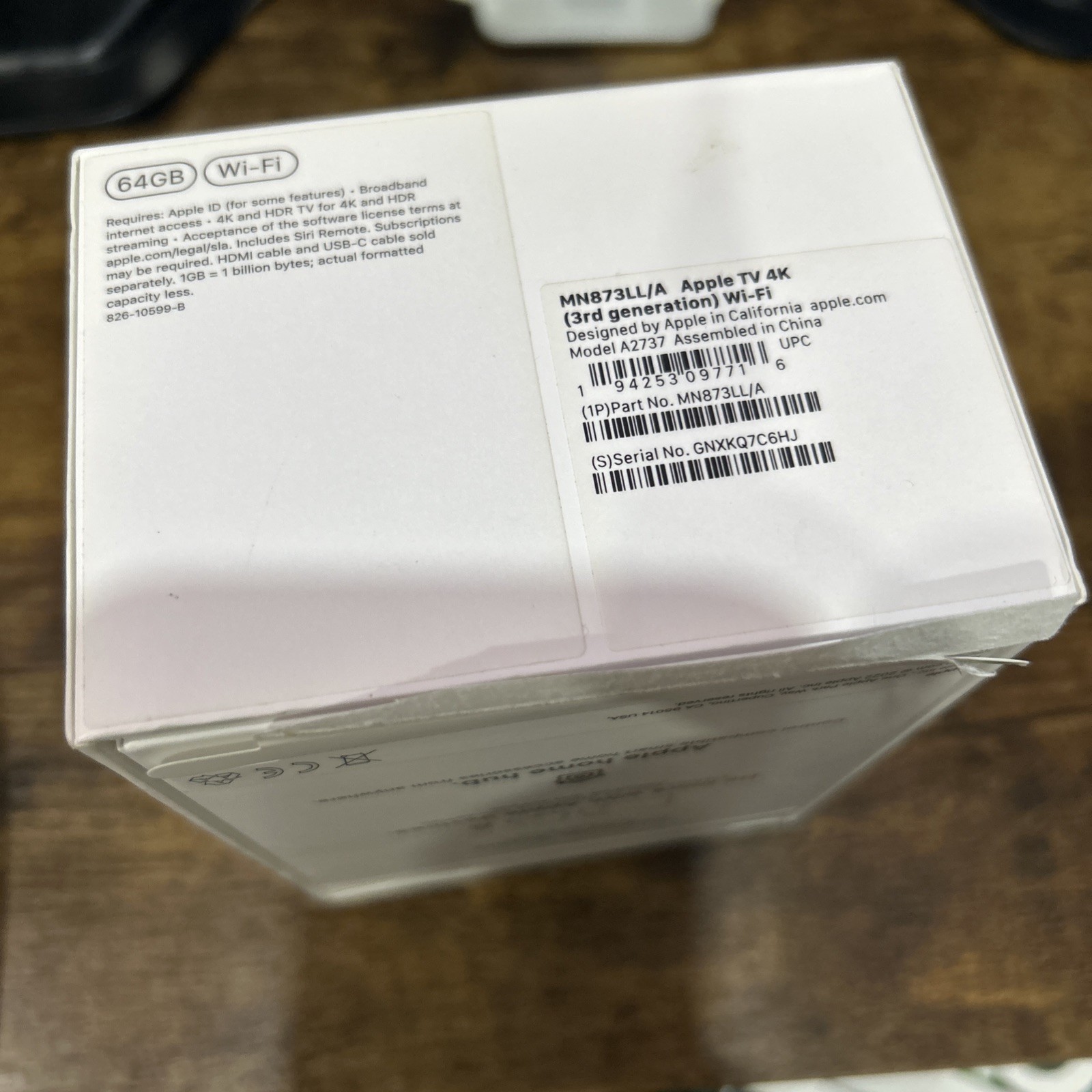 Apple Empty Box ONLY Apple TV 4K Wi-Fi ONLY MN873LL/A 64GB Genuine