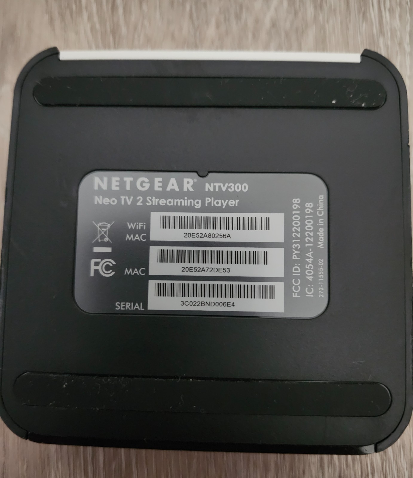 NETGEAR Neo NTV300 WiFi TV Streaming Video Media Player w/Remote & AC Adapter