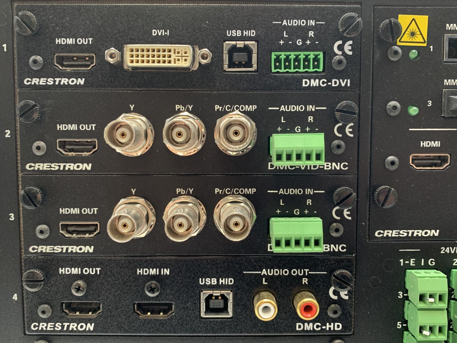 Crestron DM-MD16x16 Digital Media Switcher Loaded w/ I/O Cards