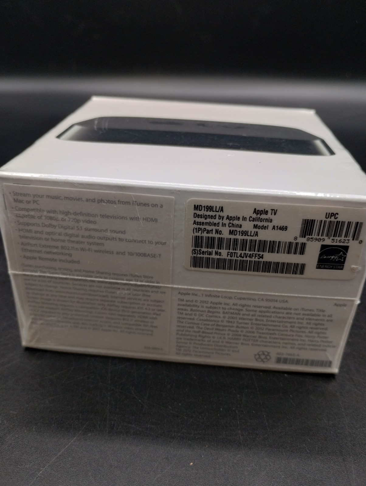 Apple TV (3rd Generation) 8GB Digital HD Media Streamer – Black