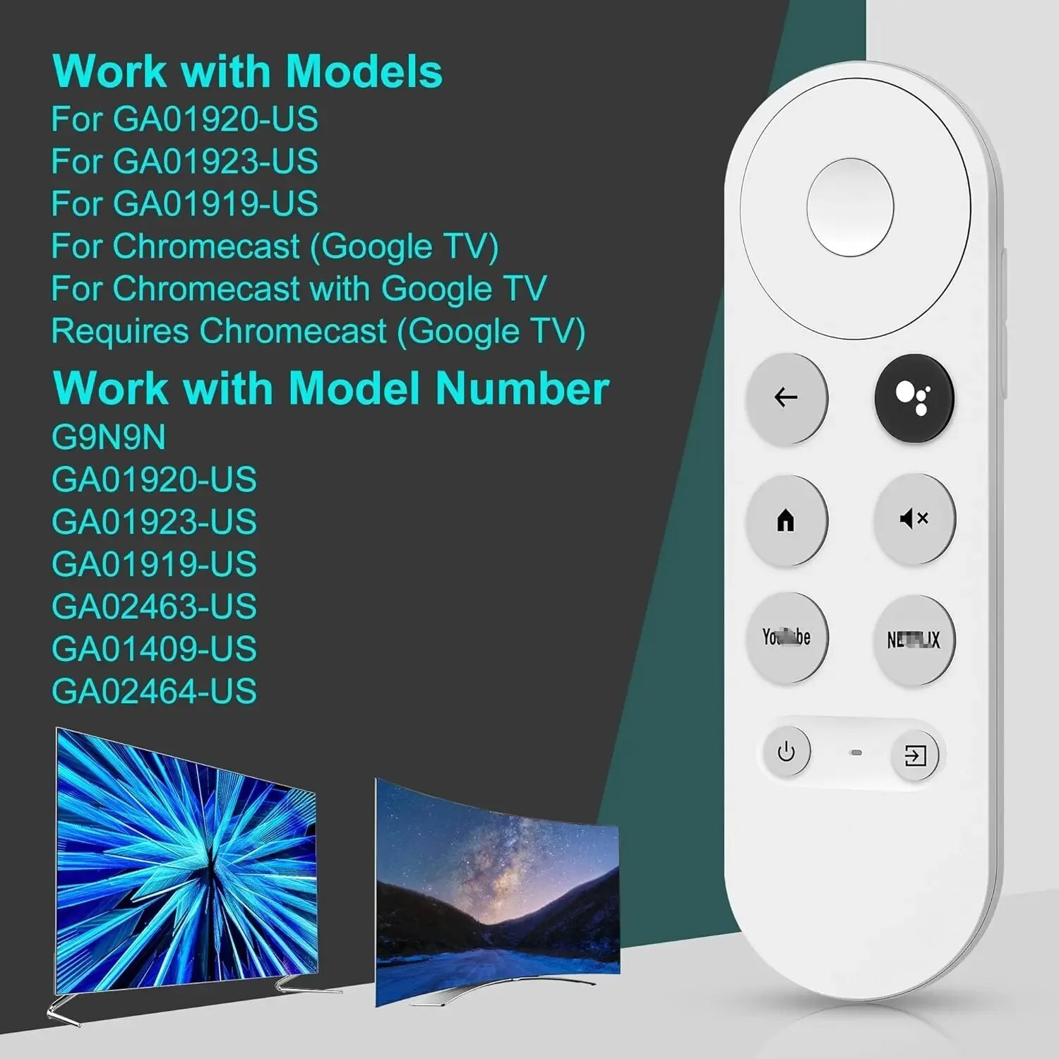 Only the remote control of Chromecast with Google TV (4K) – Snow