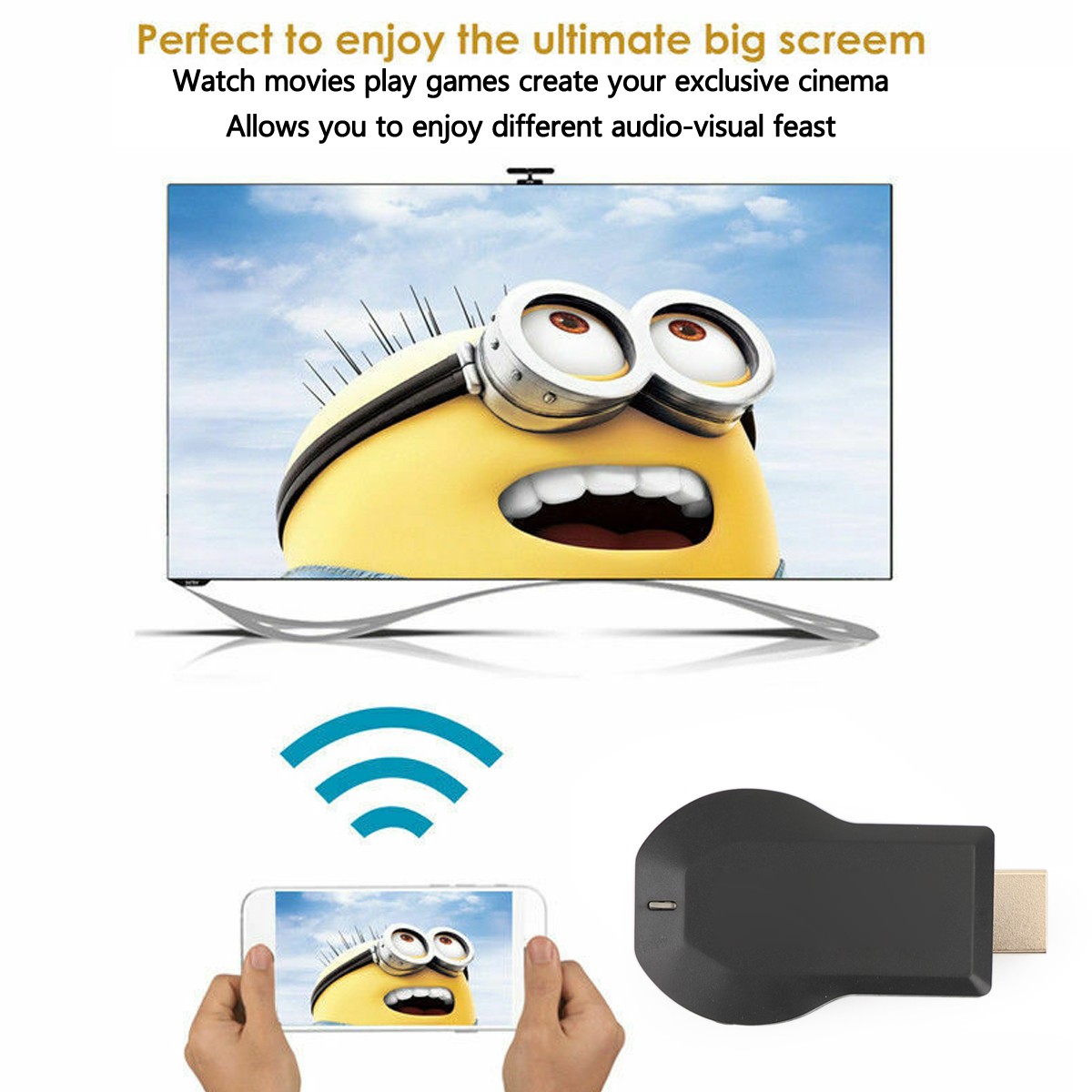 4K M4+ Air Play HD TV Stick WIFI Display Receiver Dongle Streamer /