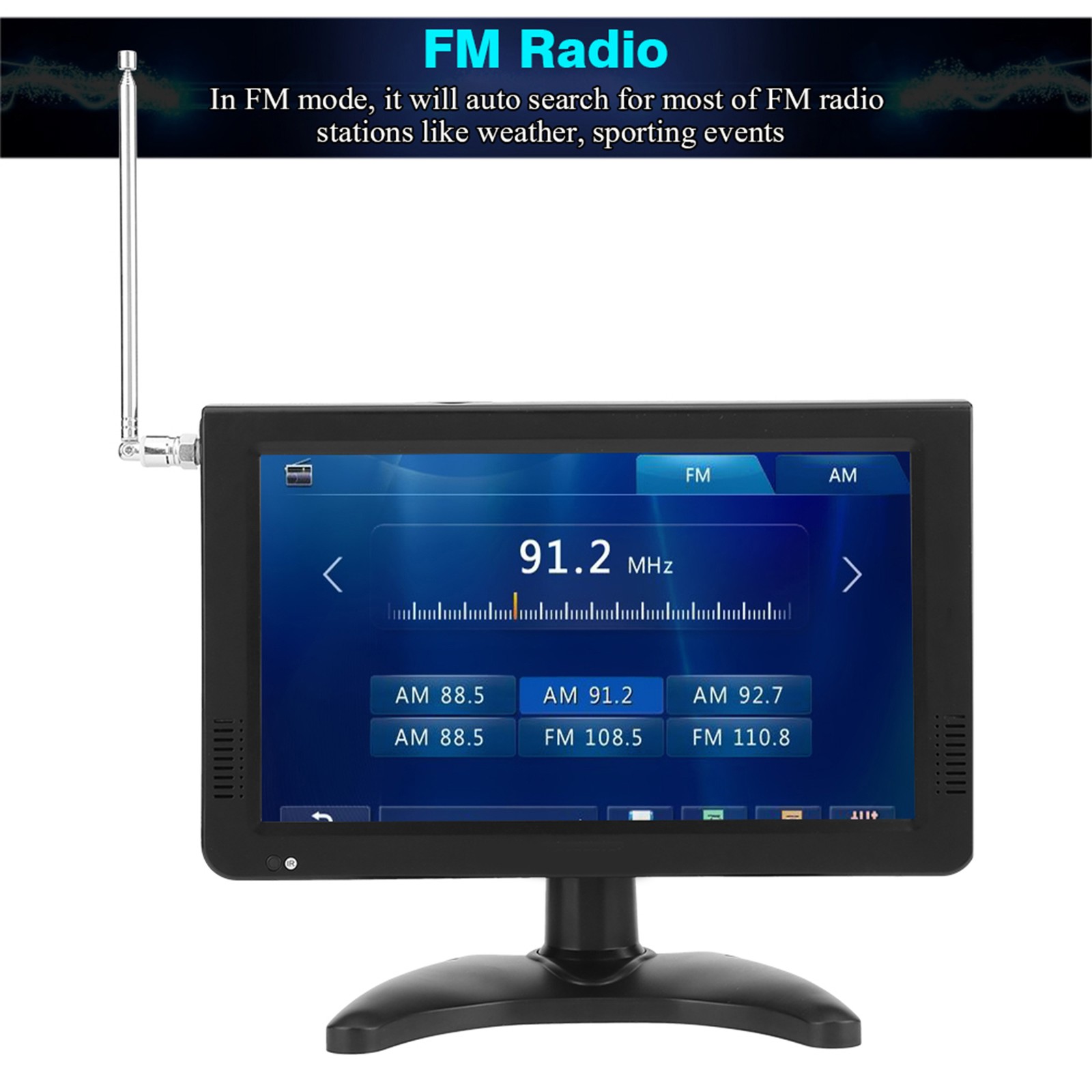LEADSTAR ATSC Car Digital TV FM Radio 10in 1080P Stereo High Sensitivity Di KPDC