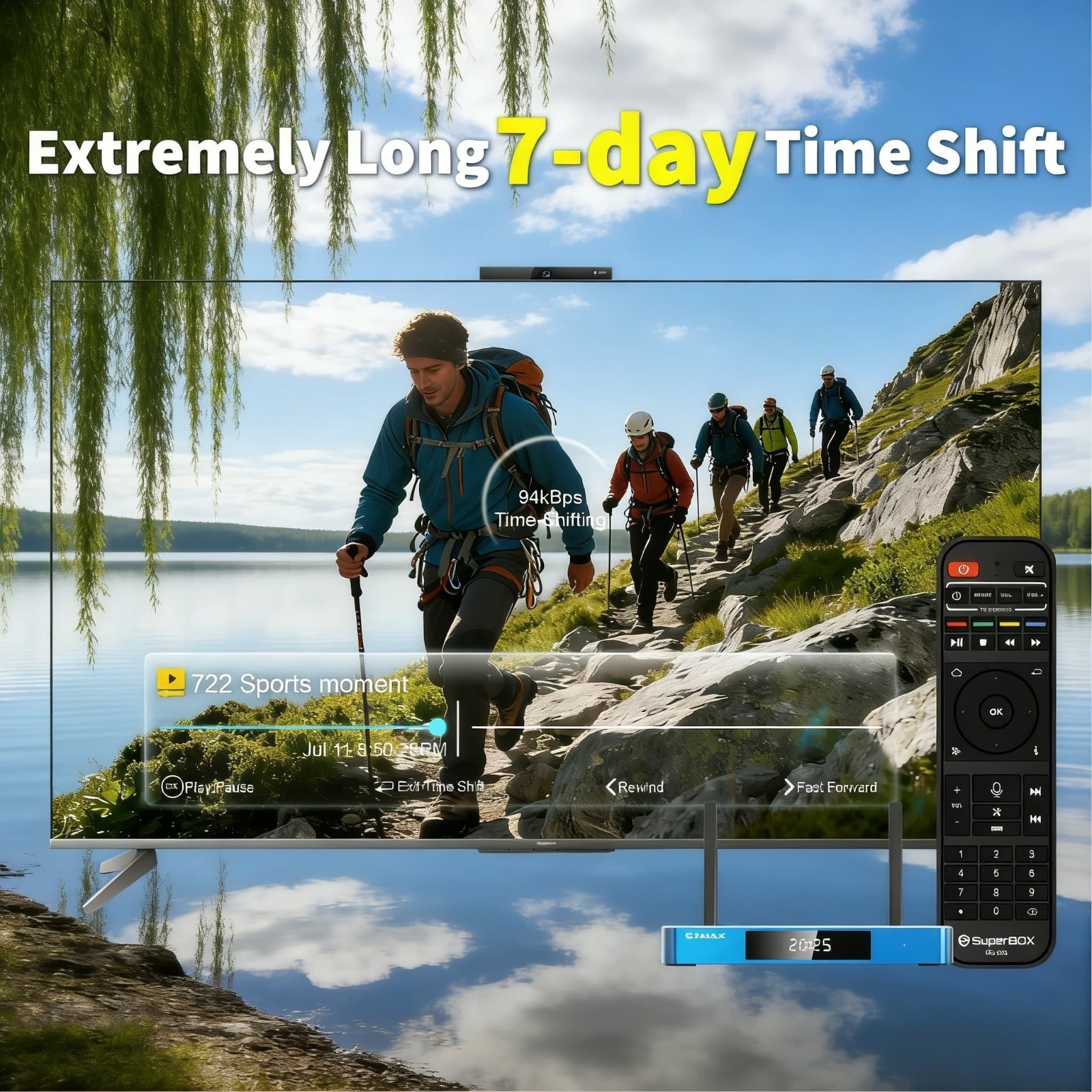 SuperBox S7 Max Media Streamer Android 12 WiFi6 Gigabit LAN AI Upscaling HD HDMI