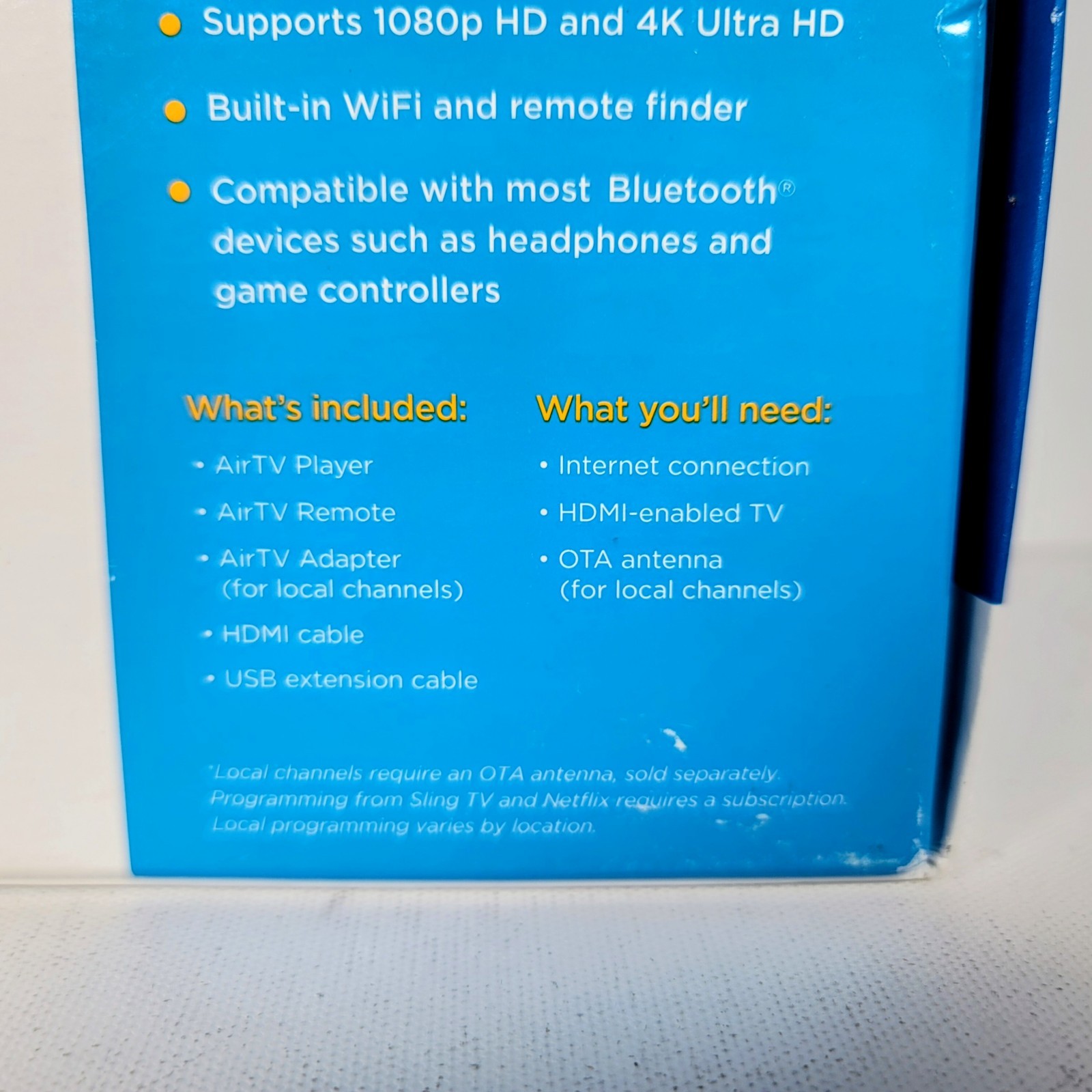 AirTV 4K Streaming All In One Media Player w/ Remote, HDMI Cable, Adapter SEALED