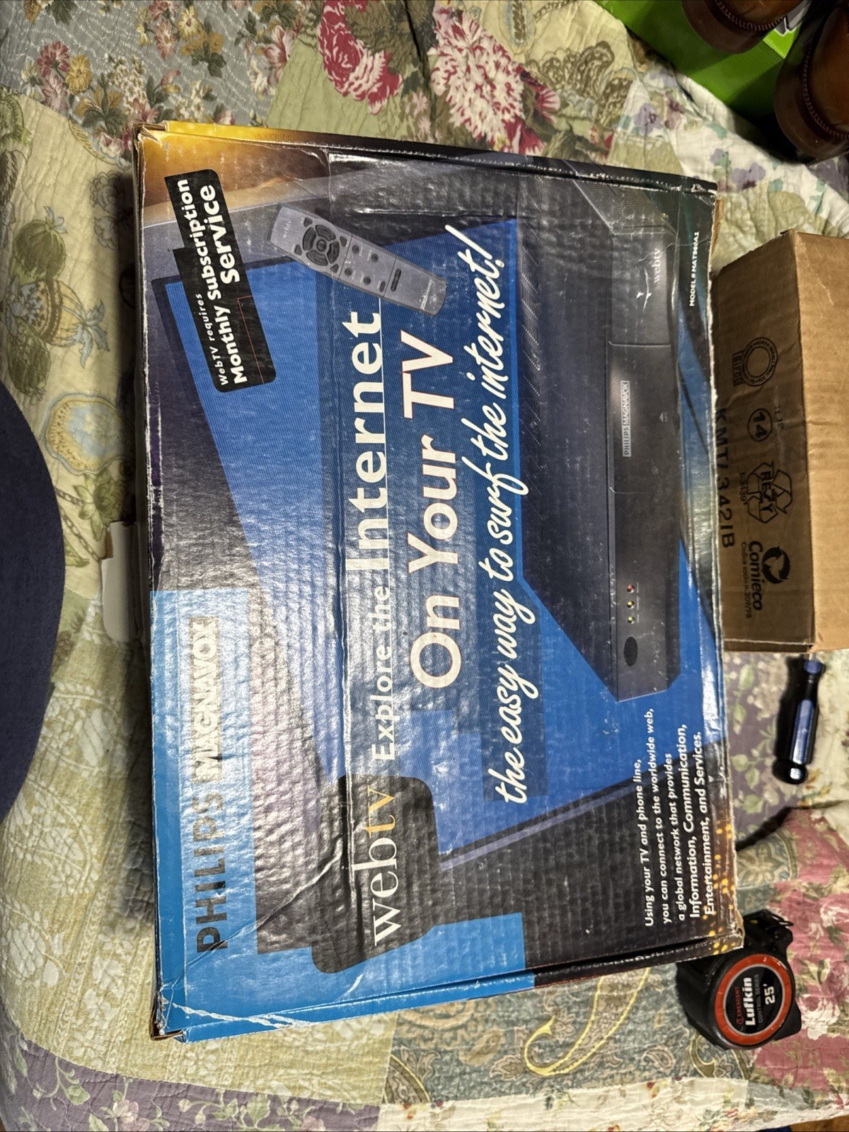 Philips Magnavox MAT976KB WebTV Plus Box w/ Wireless Keyboard, 32MB Not Tested