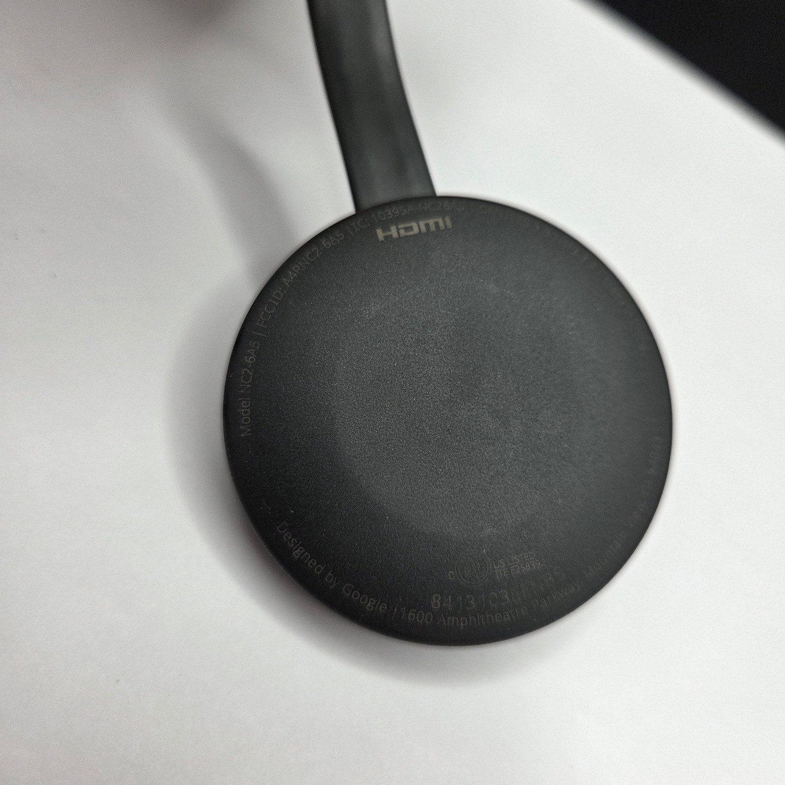 Google Chromecast 2nd Gen Media Streamer NC2-6A5 Black HDMI 1080p Casting Dongle