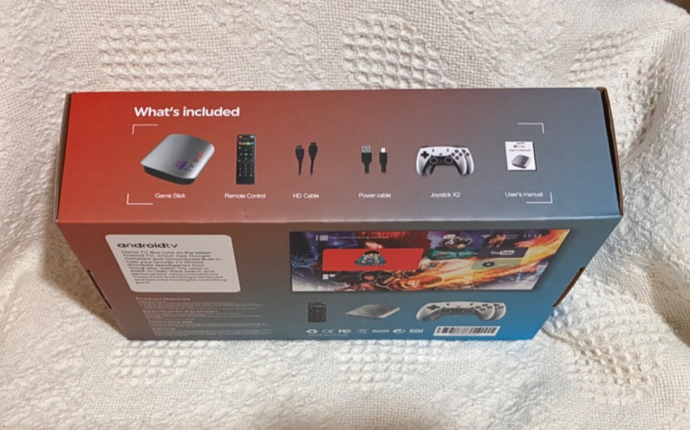 M77 Android TV Game Box 4K 8K HDR 5G w/ 2 Wireless Controllers New