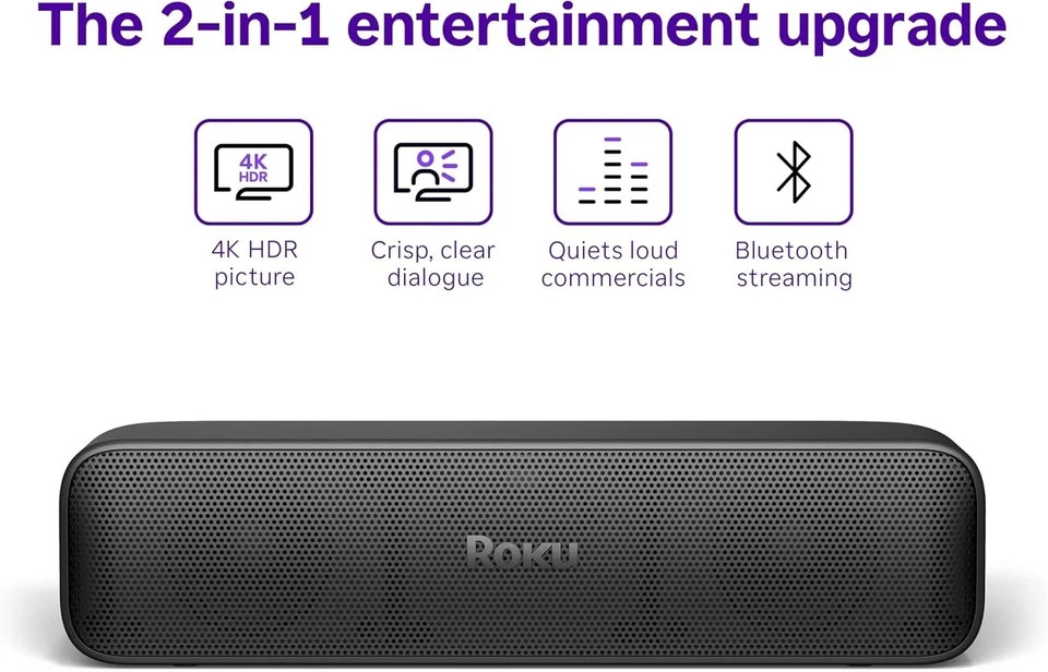Roku Streambar Pro Stereo Soundbar Grey