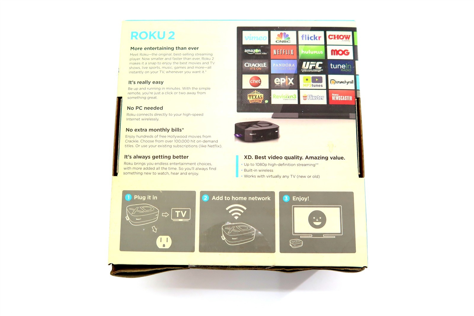 New ROKU 2 XD Streaming Player Model 3050R ~ Fast Shipping!!