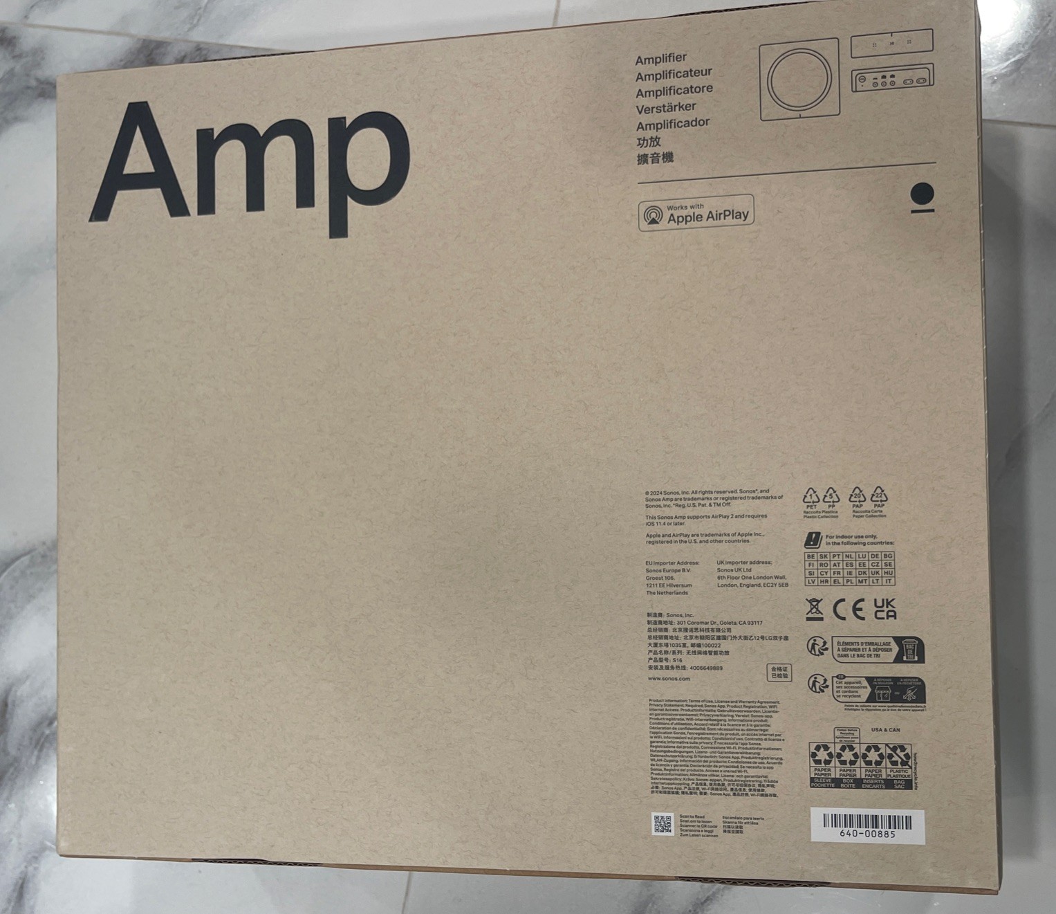 Sonos Amp (250W 2.1 Wireless Amplifier (Black))