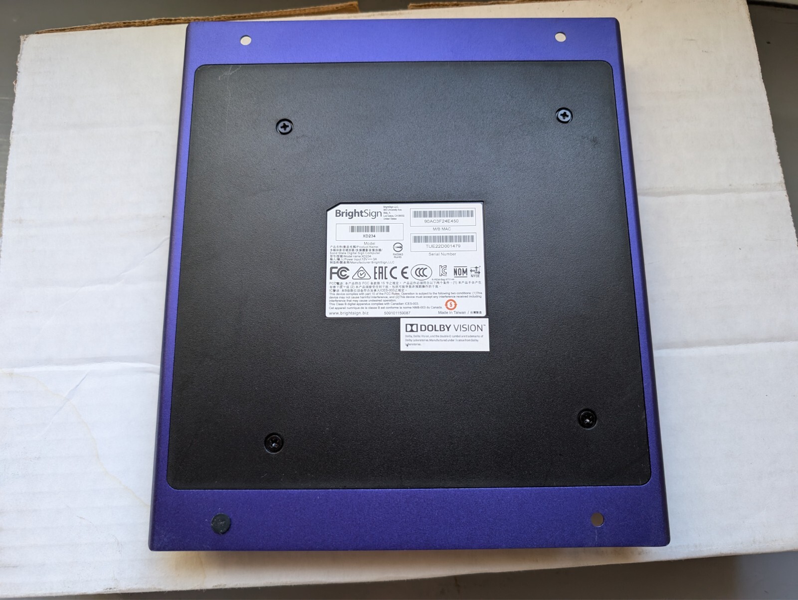 BrightSign XD4 XD234 Standard I/O Player