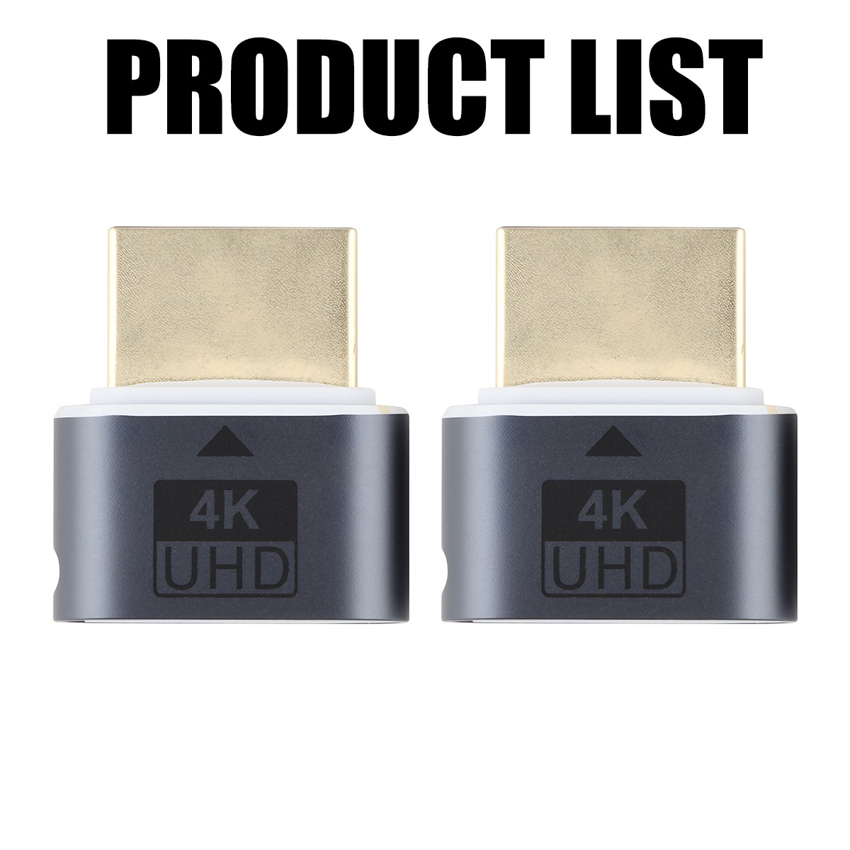 HDMI Virtual Display Emulator Headless Plug Support 4K EDID for Windows Linux