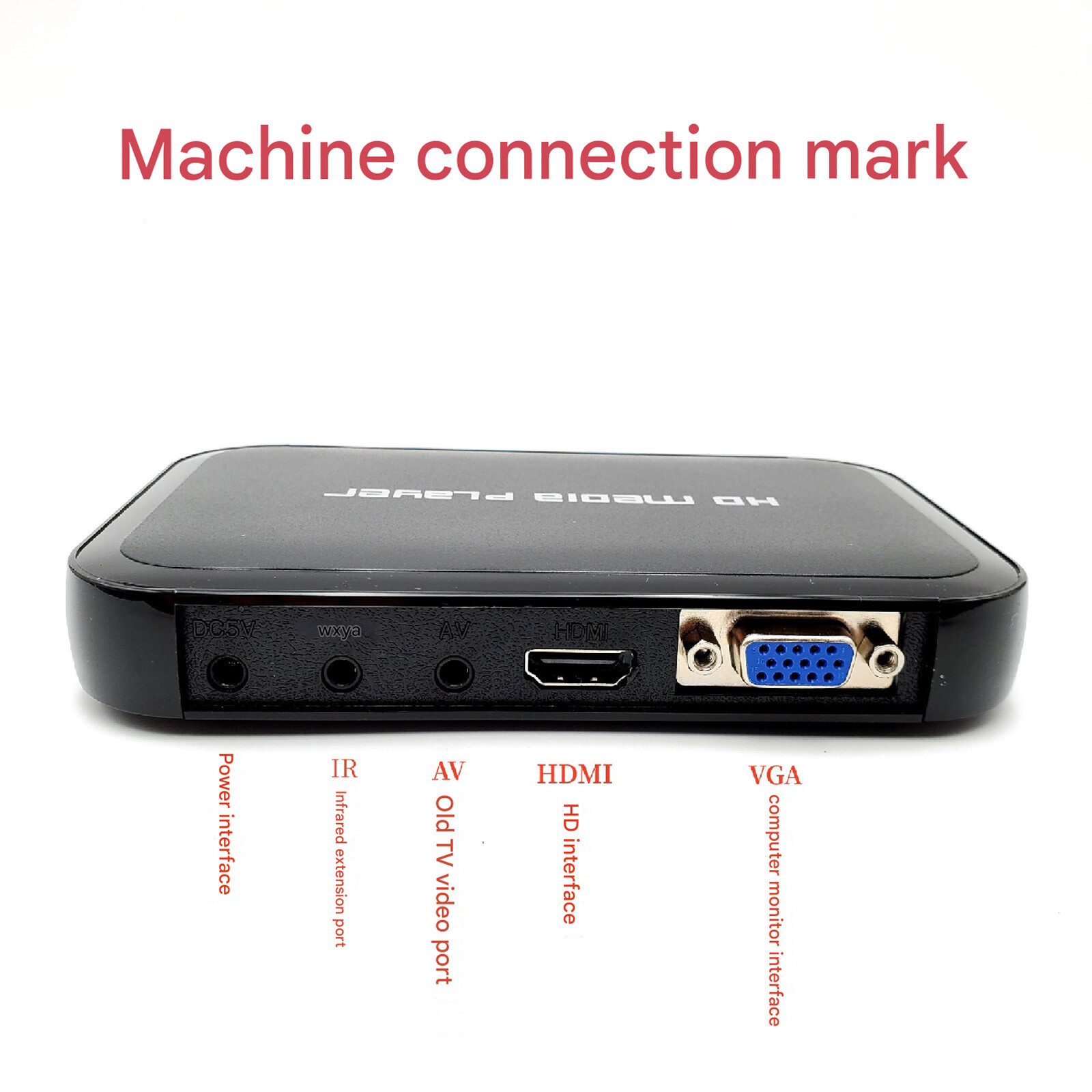 SD USB MMC HDMI VGA AV YPbPr 1080p Multi TV Media Player + IR Fernbedienung