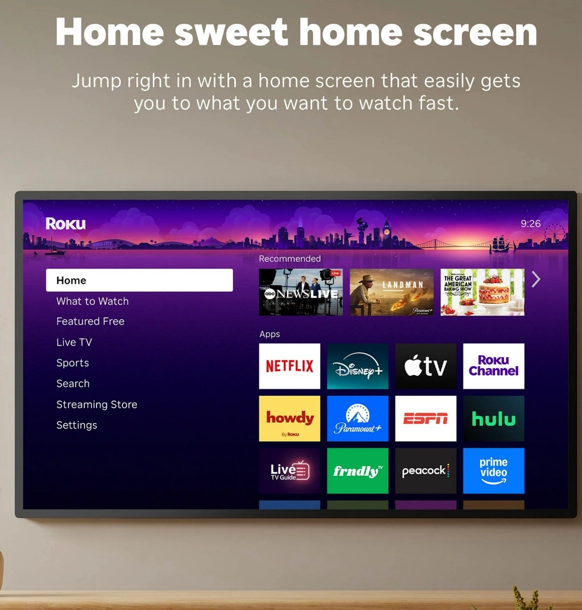 Roku 3840S2 Streamer HD Media Player w/ Voice Remote – 2025 Model