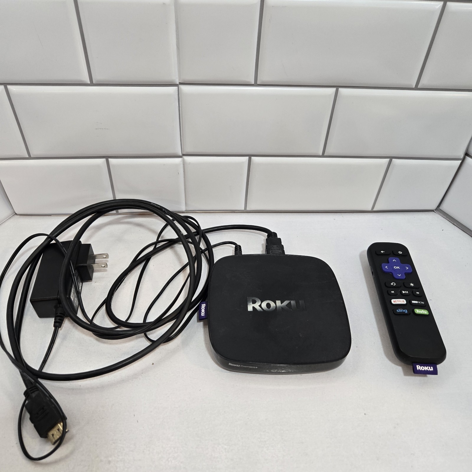 Roku Premier+4630X 4K Media Streamer+Remote+HDMI+Power Supply