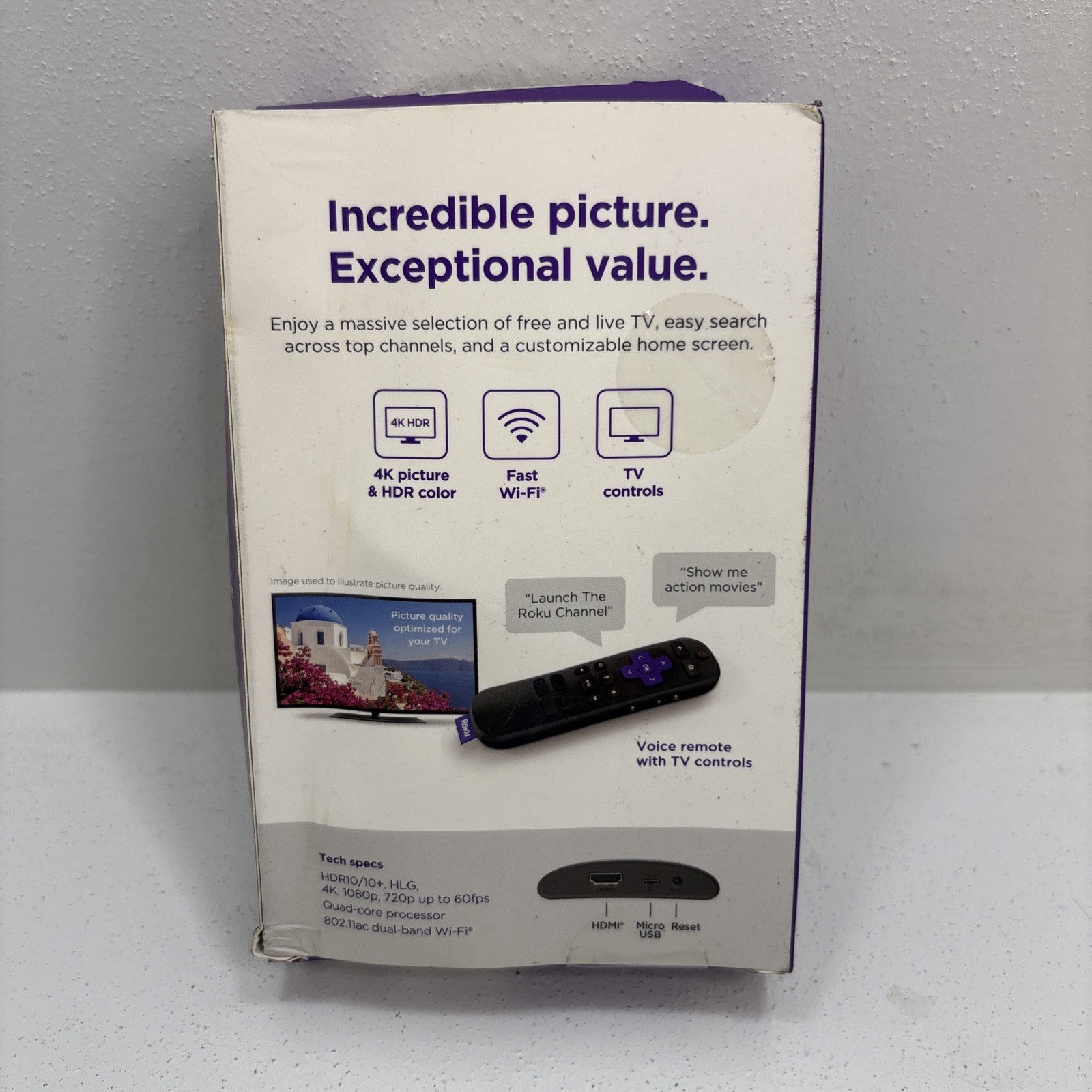 Roku Express 4K+ Streaming Player 3941RW2 Black TV Movies Apps Shows Sports New