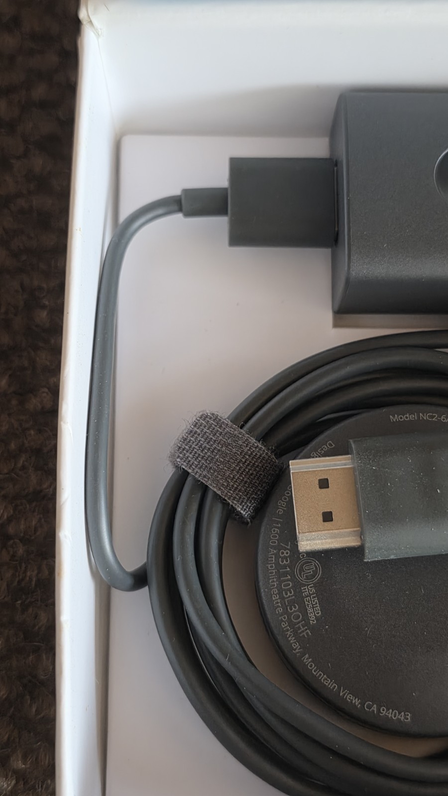 Google Chromecast Media Streaming Device – Black (Model NC2-6A5) – Open Box Mint