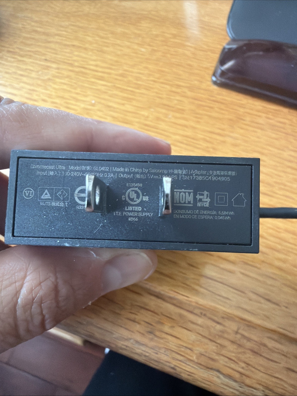 Google Chrome cast Ultra Model Gl0402