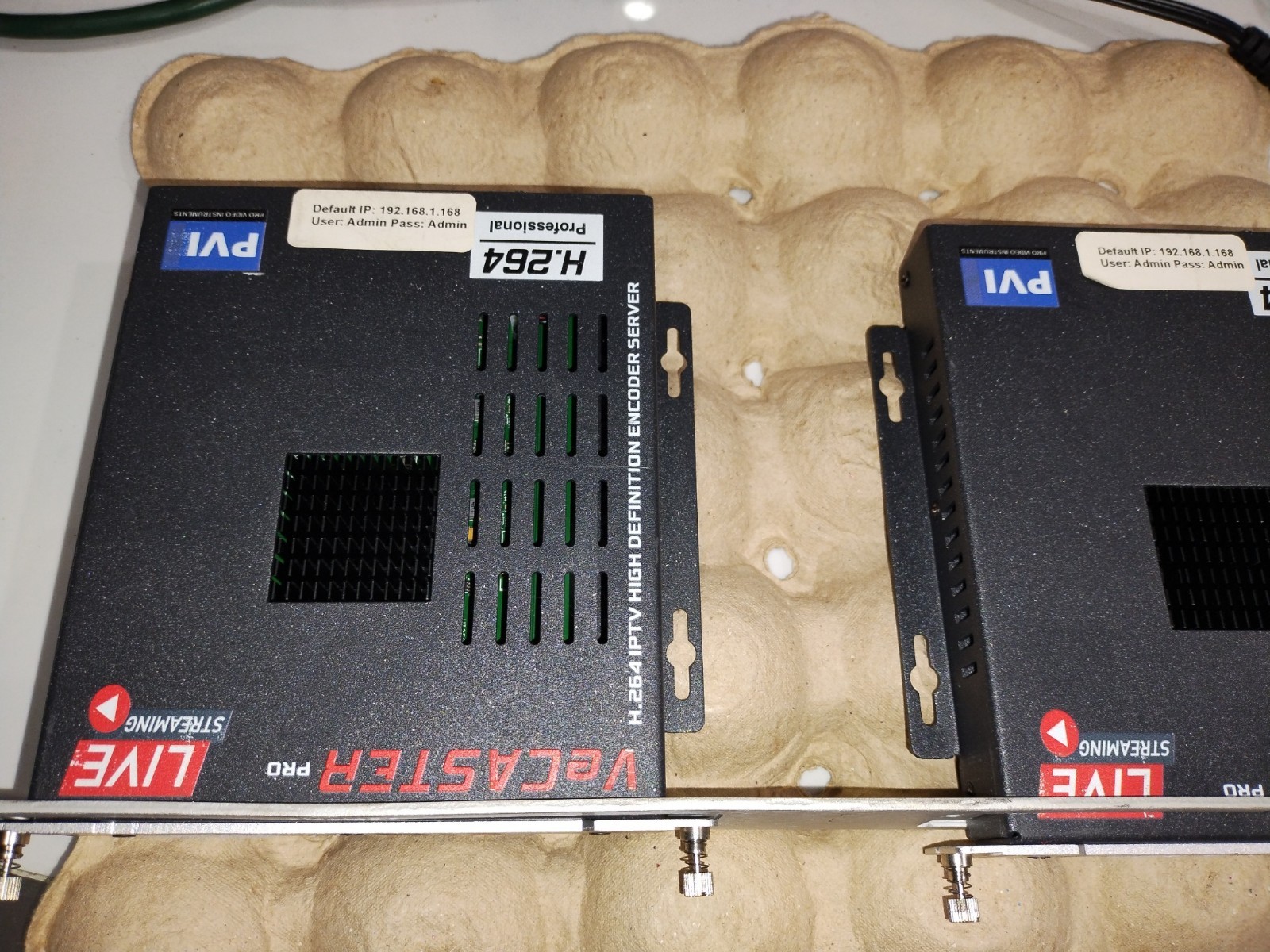 2x ProVideoInstruments VeCASTER Pro H.264 HDMI IPTV Encoders w/Rack