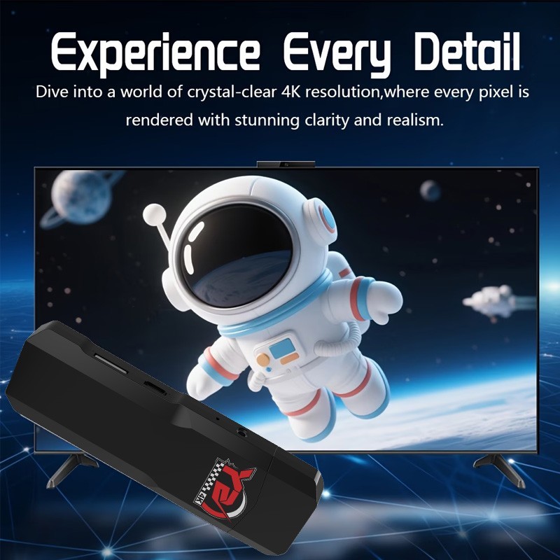Android 14 TV Stick 4K HD Media Player WiFi Bluetooth Streaming Box
