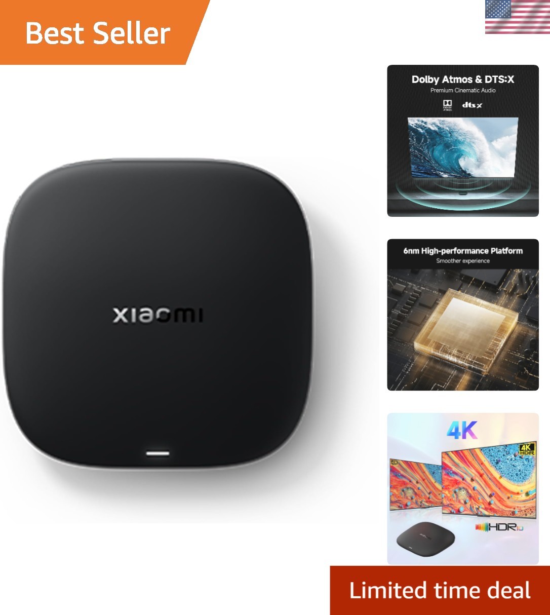 Xiaomi TV Box S 3rd Gen – 4K UHD, 32GB Storage, Voice Control & AMD FreeSync
