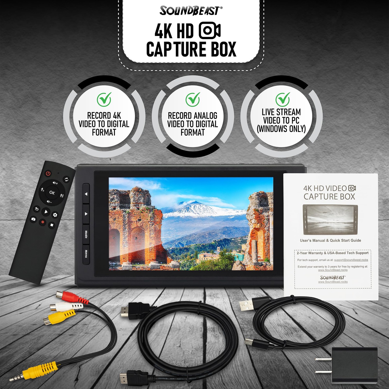 4K HD Video Capture Box – Capture or Live Stream Video (with Audio) from HDMI…