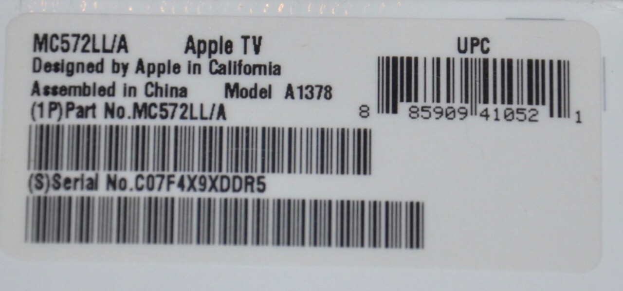 Apple TV 2nd Generation MC572LL/A new sealed A1378 8gb media streamer