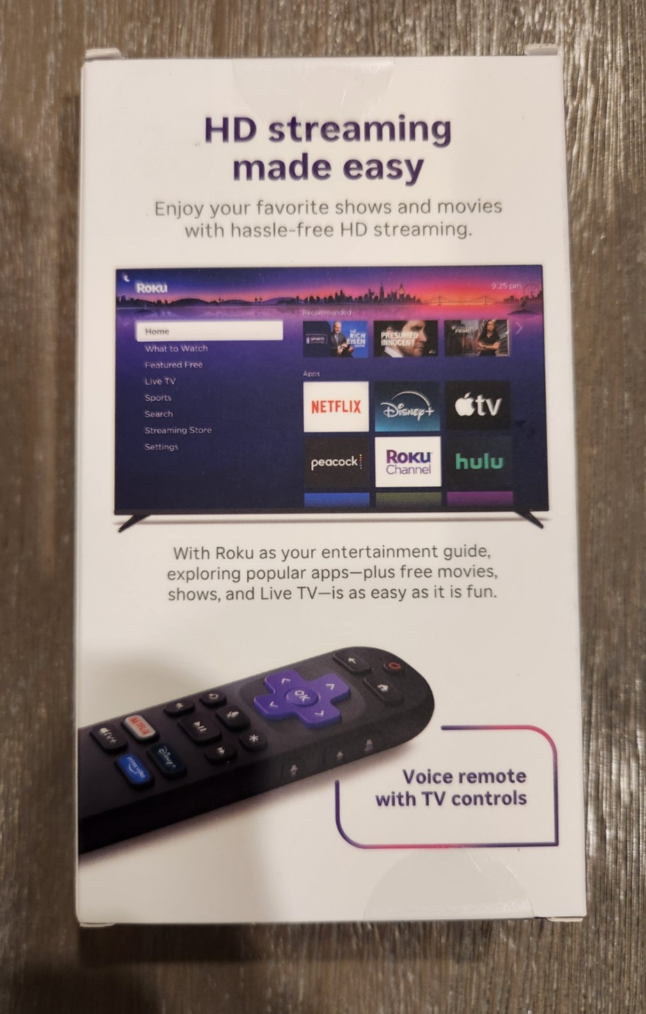 Roku 3840R Streaming Stick HD Media Player with Voice Remote – 2025 Model
