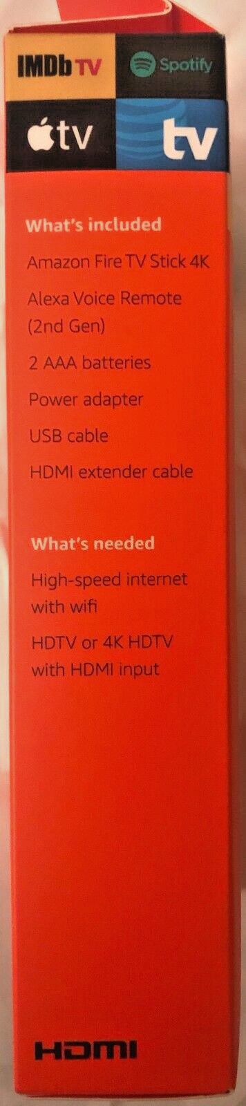 AMAZON FIRE TV STICK HDR/4K STREAMING DEVICE w/ALEXA VOICE REMOTE ~FREE SHIPPING