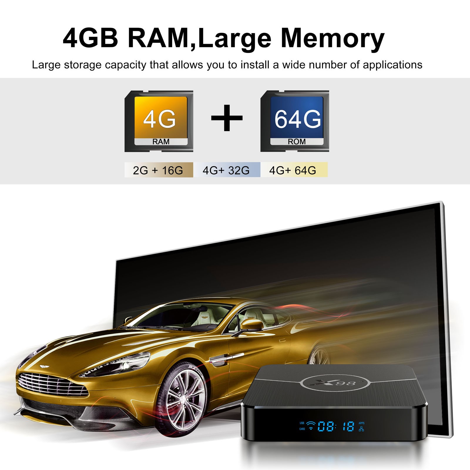 X98 Plus 11.0 Box Amlogic S905W2 UHD 4K Media Player 2.4G/ UZTV
