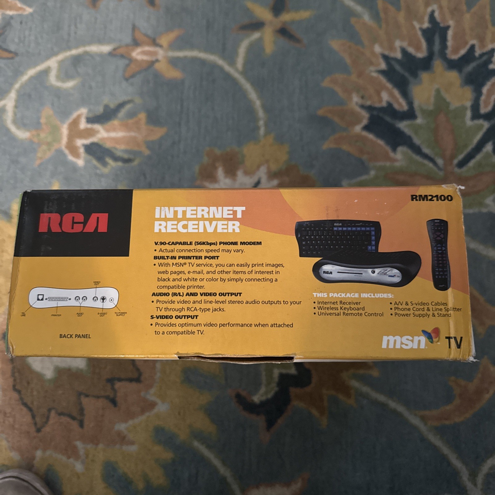 RCA MSNTV WebTV Internet Reciever Appliance Model # RM2100 NEW