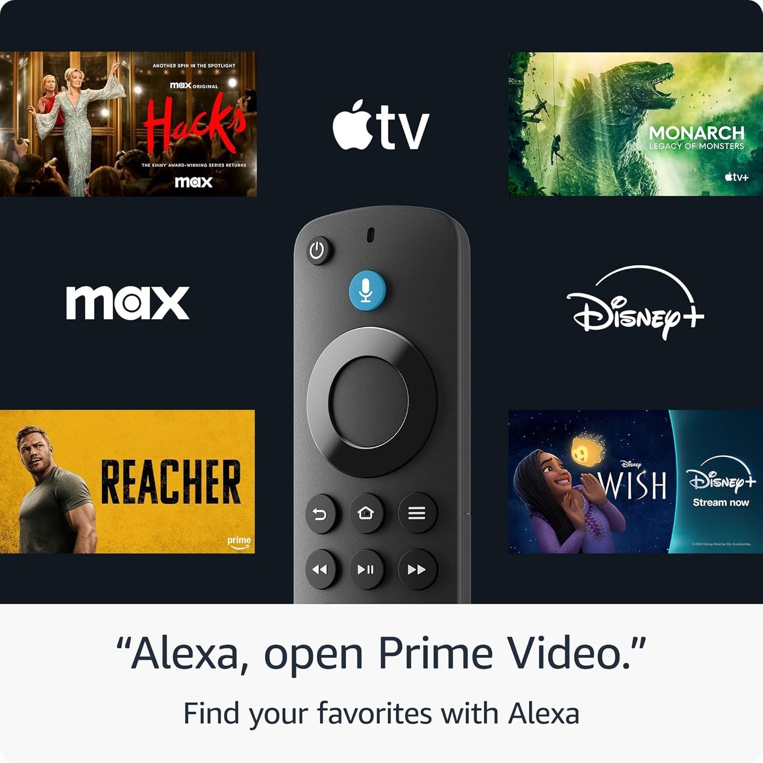 Fire TV Stick HD (Newest Model), Free and Live TV, Alexa Voice Remote