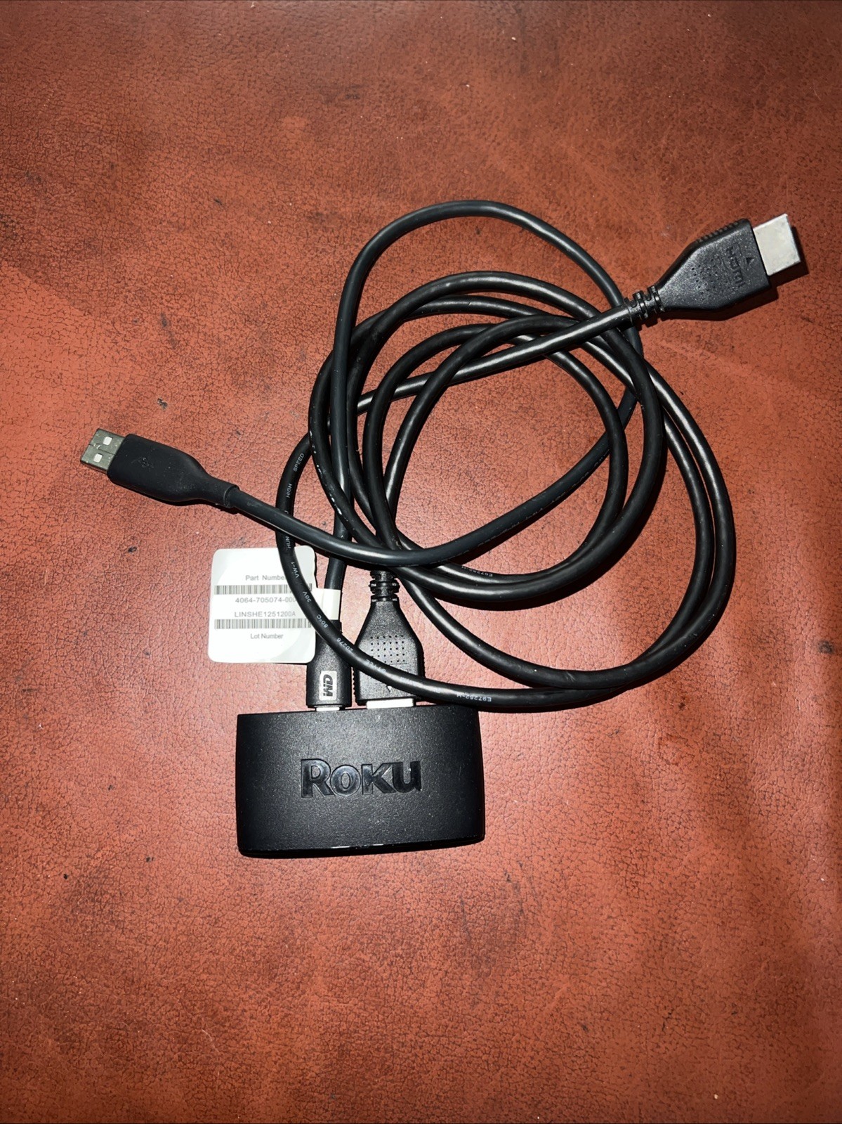 Roku Model 3930X Streaming Media Device w/ Power Supply Cable HDMI Cable See Des