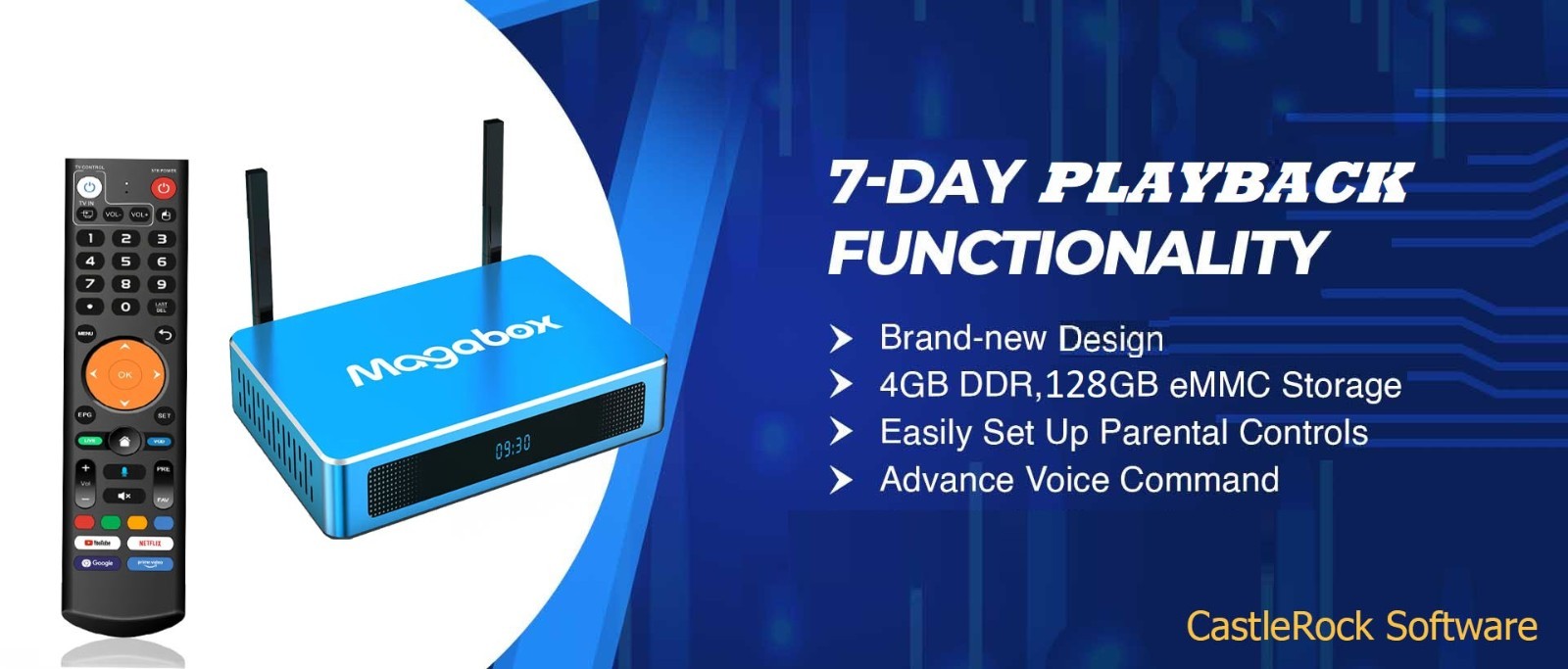 4K Streaming Video Device | Fast WiFi 6 | Voice Remote | 4GB 128GB Media Box