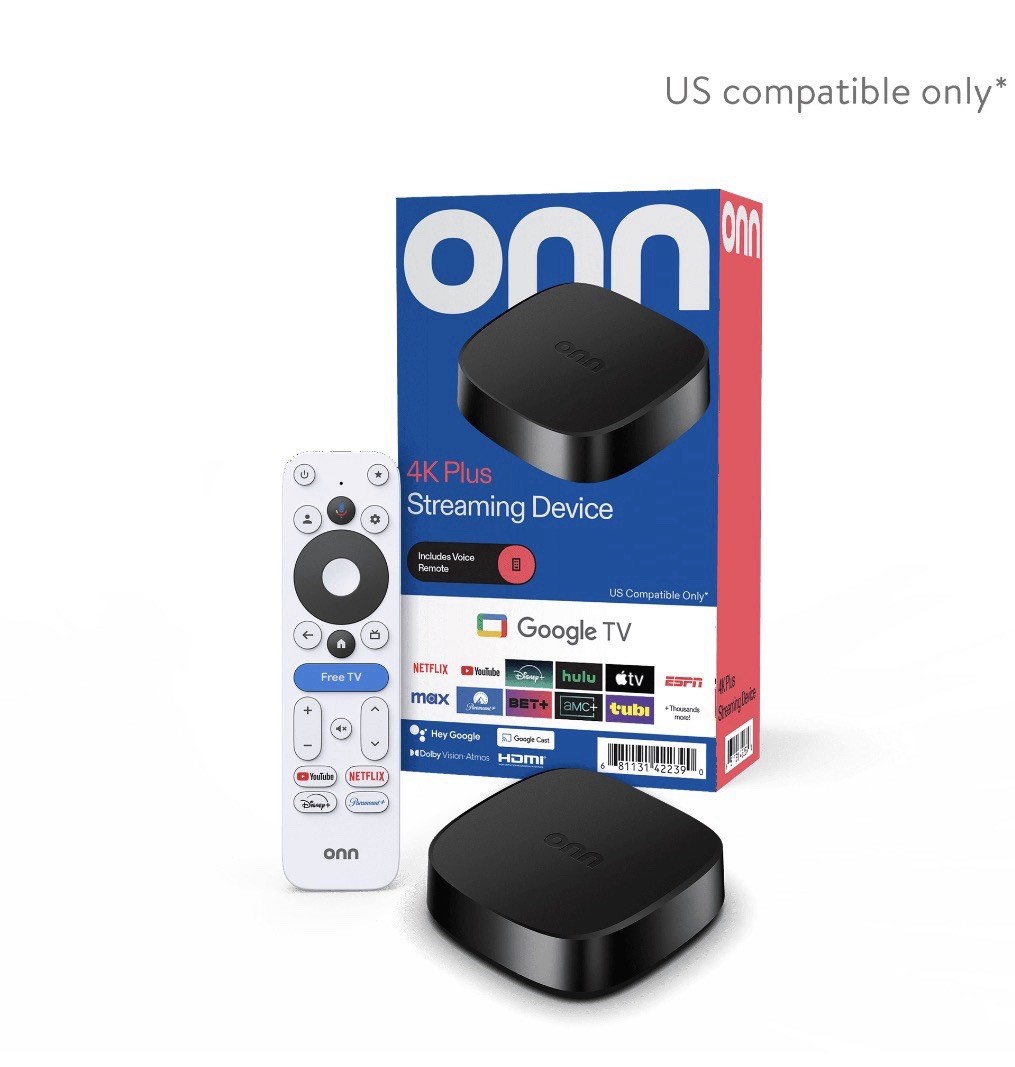 onn 4K Plus Streaming Device, Google TV – Ultra-fast Streaming, Stunning 4K UHD
