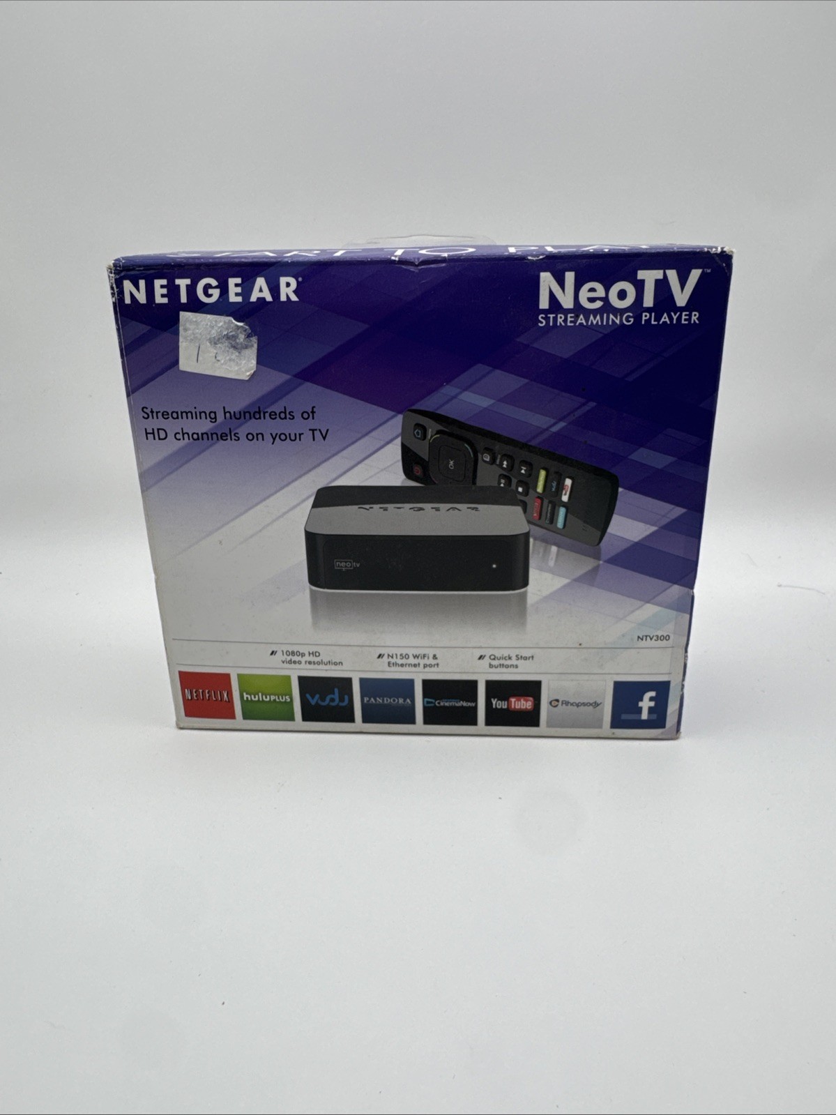 Netgear NeoTV NTV300 Streaming Player Boxed Media Streamer HD WiFi Ethernet