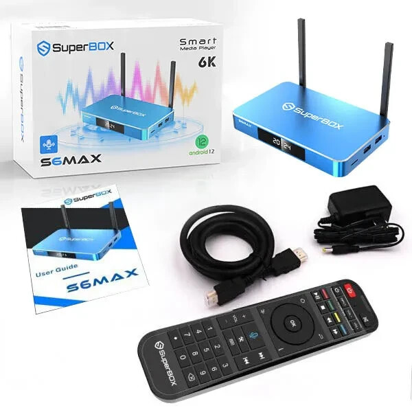 📺New SuperBox S6 Max Media Box 2025 Factory Sealed! 4GB + 64 GB 🚚 S6max
