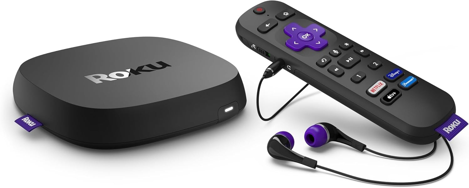 Roku Ultra LT Streaming Device 4K/HDR/Dolby Vision Roku Voice Remote 4801RW