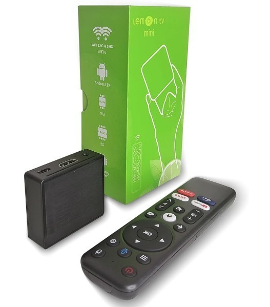 BOXPUT Lemon Mini Android 12 TV Box 4K H618 2GB 16GB WiFi6 New Sealed Remote