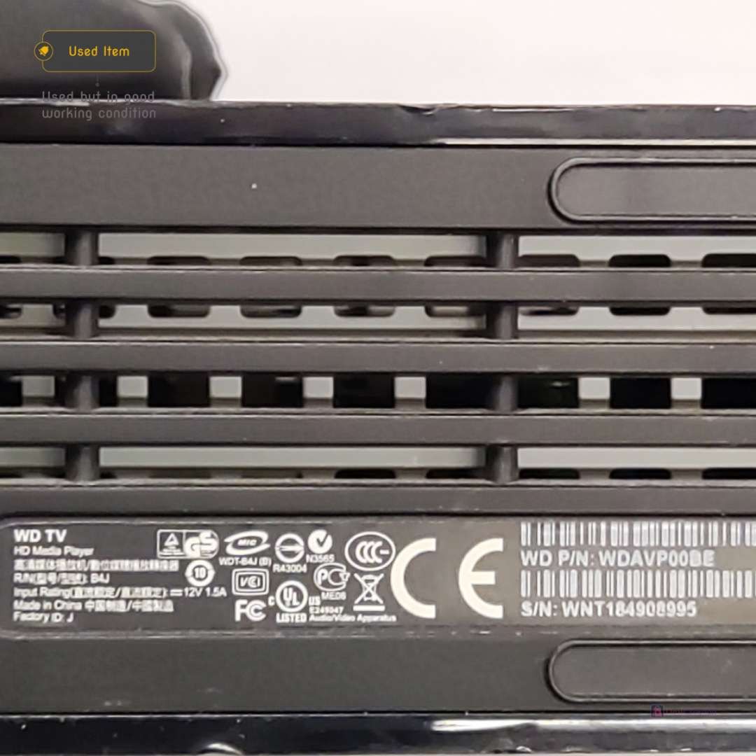 WESTERN DIGITAL TV HD MEDIA PLAYER WDAVP00BE NO REMOTE