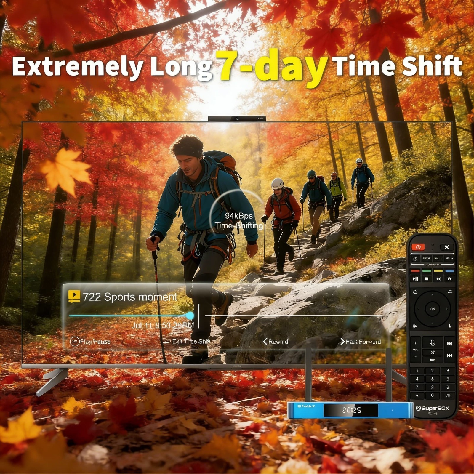 SuperBox S7 Max Smart TV Box 6K Ultra HD WiFi 6 Android Media Player 4GB+64GB