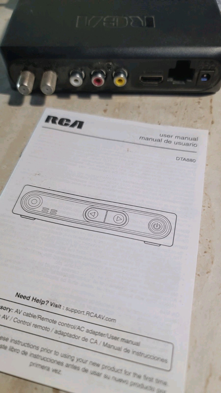 RCA DTA880 Digital TV Converter & Recorder HDMI 1080p & Cables – “NO REMOTE “