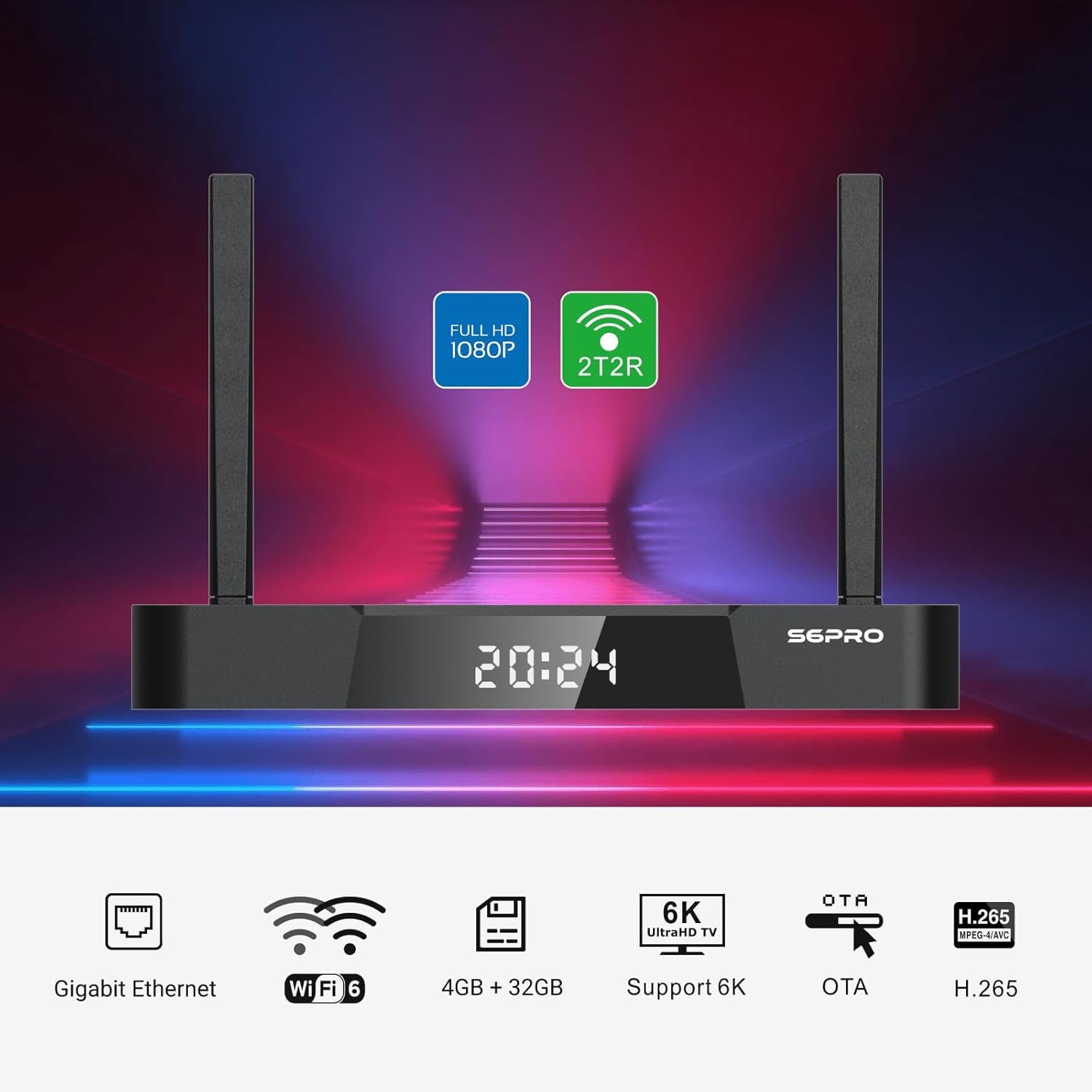 Black SuperBox S6 Pro – New Factory Sealed – Latest 2025 Model Fast Shipping USA