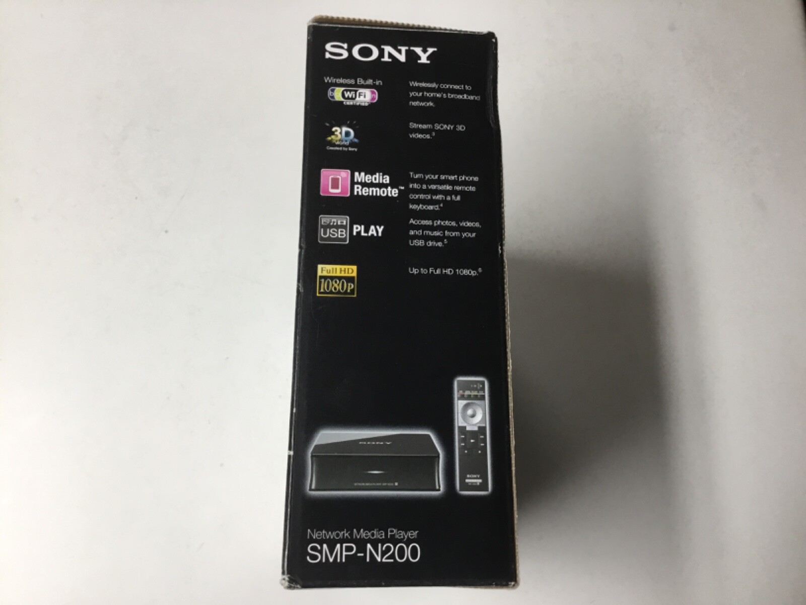 Sony SMP-N200 Network Media Player, Remote, Power Adapter, In Box Complete