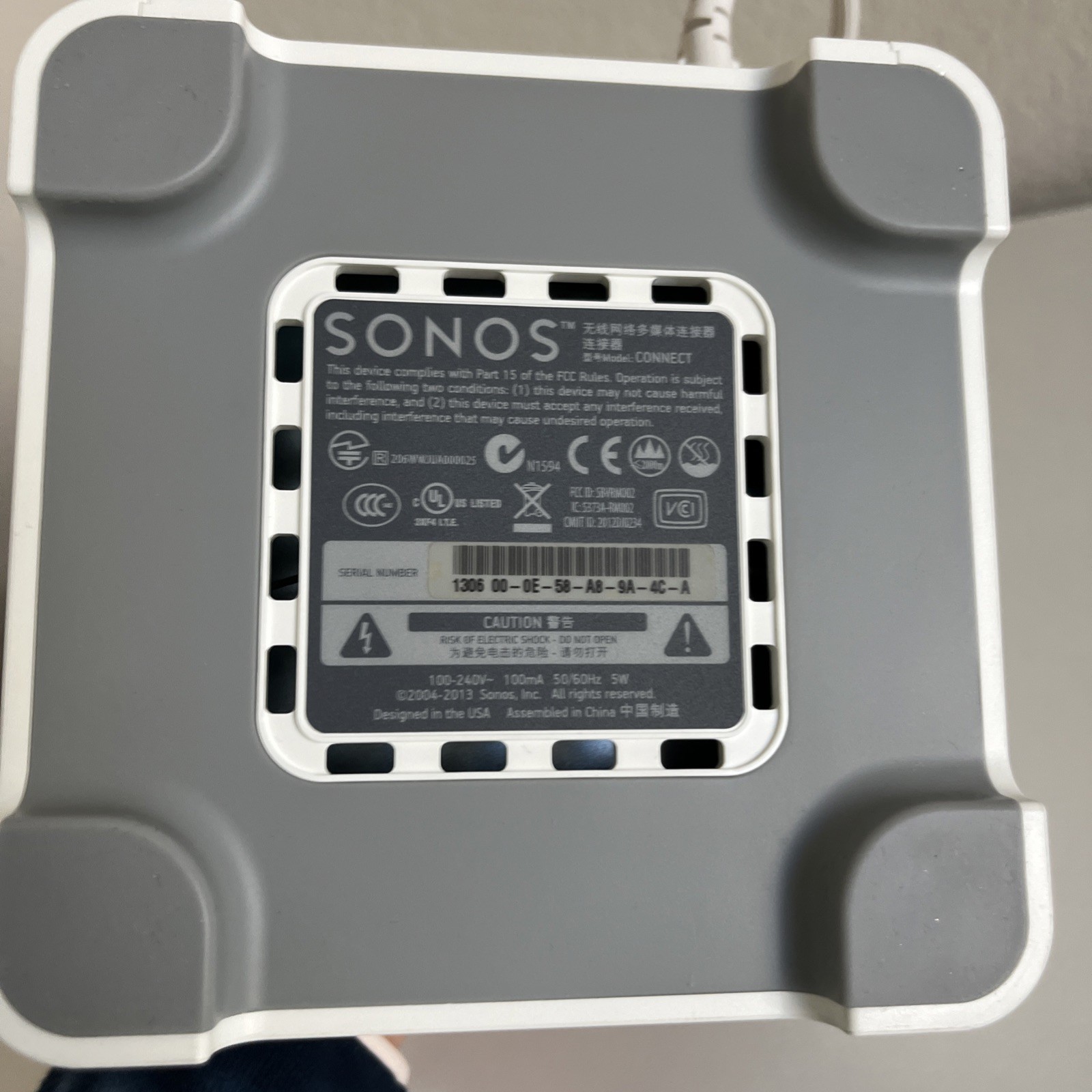 Sonos Connect Wireless Home Audio Receive – White